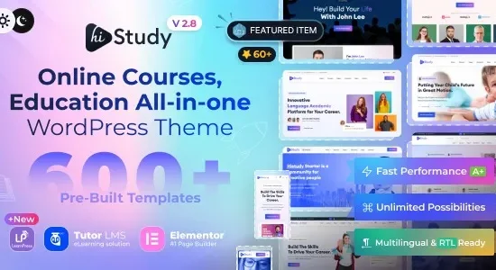HiStudy 3.0.1 – Education WordPress Theme