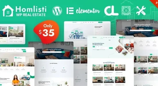 Homlisti - Real Estate WordPress Theme + RTL