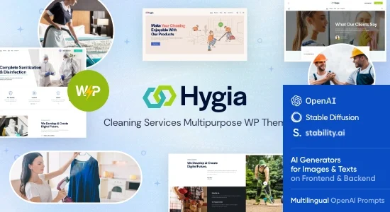 Hygia – Cleaning Services WordPress Theme
