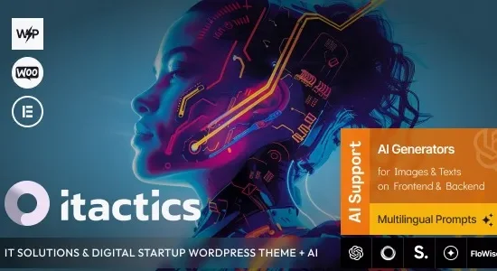 ITactics – IT Solutions & Digital Startup WordPress Theme + AI