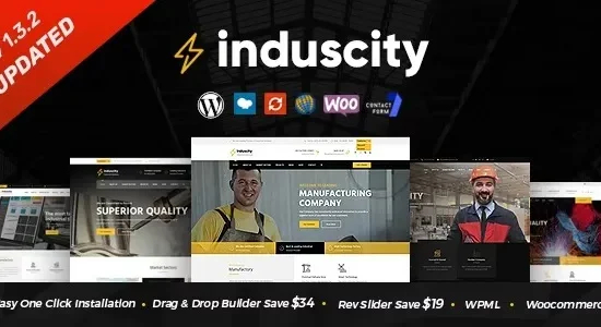 Induscity- Factory and Manufacturing WordPress Theme
