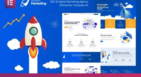 Influence Marketing – SEO & Digital Agency Elementor Template Kit