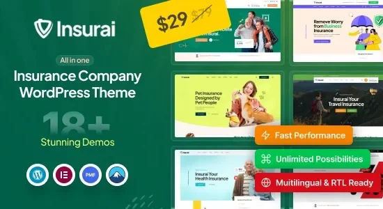Insurai - Insurance Company WordPress Theme