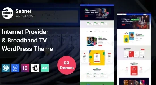 Internet Provider Broadband TV WordPress Theme | Internet Service - Subnet