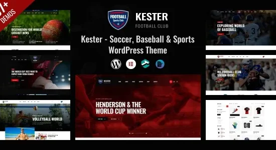 Kester - Soccer Club & Sports News WordPress Theme