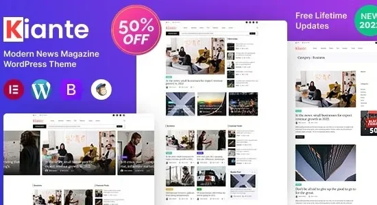 Kiante – Newspaper Magazine Blog Modern WordPress Theme Multipurpose