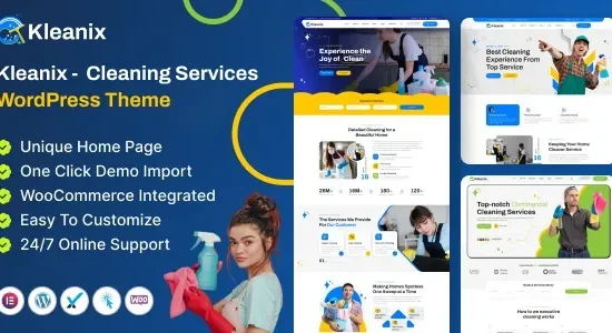 Kleanix – Cleaning Service WordPress Theme
