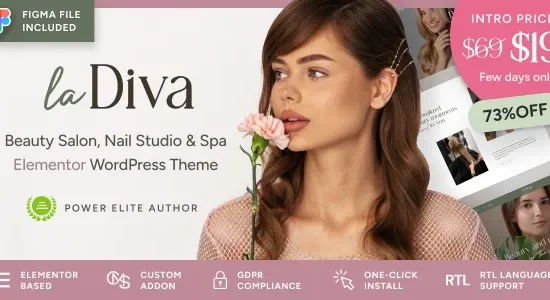 La Diva – Beauty Salon & Spa WordPress Theme