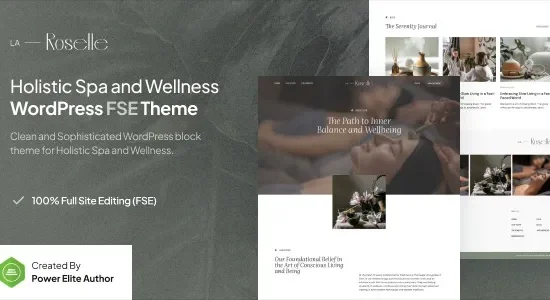 La Roselle - Holistic Spa & Wellness Gutenverse FSE WordPress Block Theme