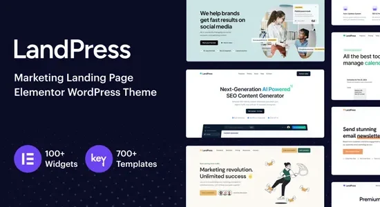 LandPress - Marketing Landing Page Elementor WordPress Theme