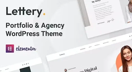 Lettery – Elementor Portfolio Agency Theme