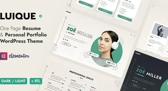 Luique - Personal Portfolio WordPress Theme