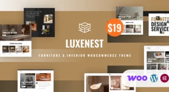 LuxeNest - Furniture & Interior WooCommerce WordPress Theme