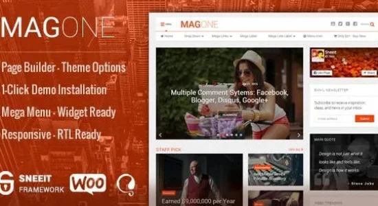 MagOne - Responsive Magazine & News WordPress Theme