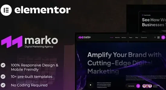 Marko Digital Marketing Agency Elementor Template Kit