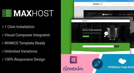 MaxHost 9.10.2 – Web Hosting, WHMCS and Corporate Business WordPress Theme with WooCommerce