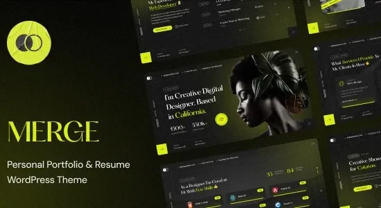 Merge – Personal Portfolio & Resume WordPress Theme