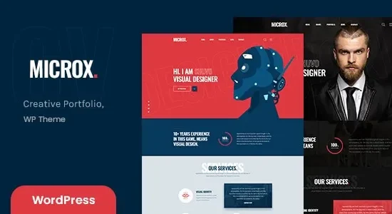 Microx - Personal Portfolio WordPress Theme + RTL