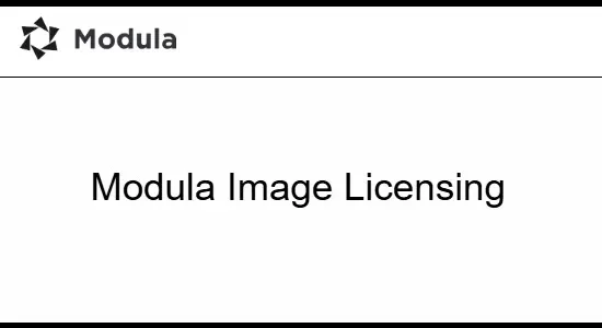 Modula Image Licensing