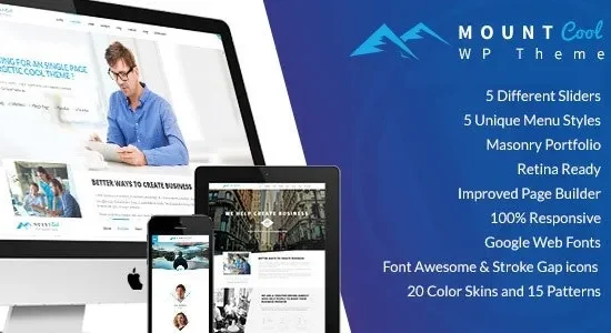 MountCool – Single Page Portfolio WordPress Theme