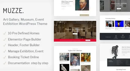 Muzze- Museum Art Gallery Exhibition WordPress Theme