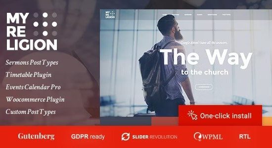 My Religion 1.4.6 – Dedicated Church WordPress Theme with Events, Sermons and Donations