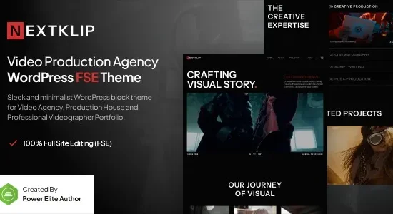 Nextklip - Video Production Agency Gutenverse FSE WordPress Block Theme