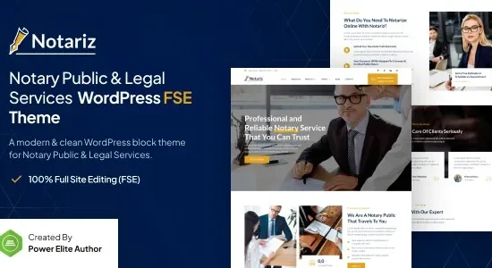Notariz - Notary Public & Legal Services FSE WordPress Theme