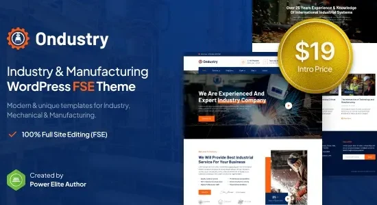 Ondustry - Industry & Manufacturing FSE WordPress Theme