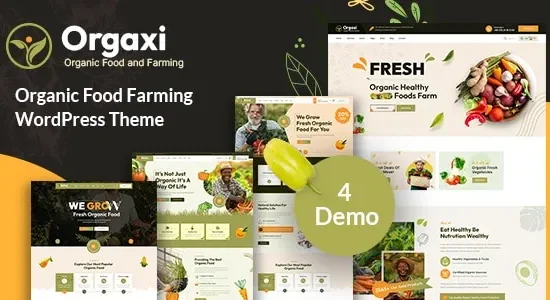 Orgaxi – Organic food and fram WordPress Theme