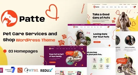 Patte - Pet Care & Pet Shop WordPress Theme