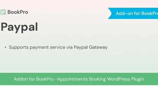 PayPal Payments Standard Add-on for BookPro Plugin