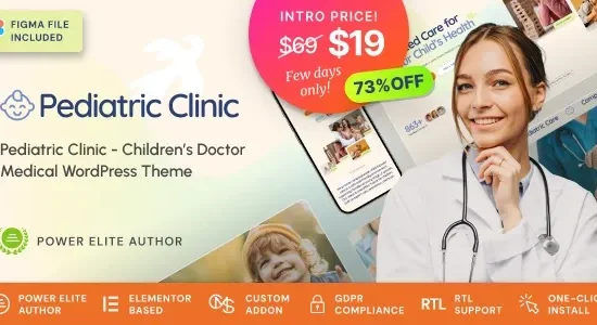 Pediatric Clinic – Children’s & Family Doctor Medical WordPress Theme