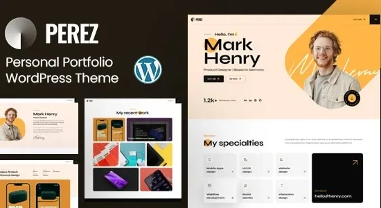 Perez – Personal Portfolio WordPress Theme