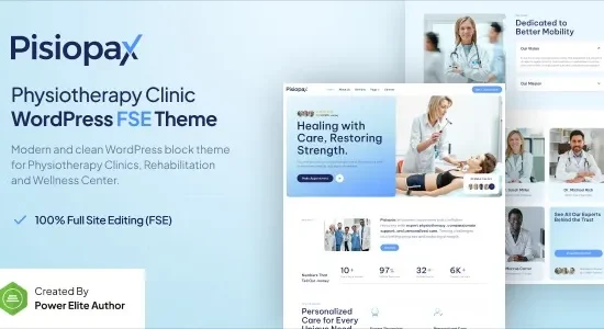 Pisiopax - Physiotherapy Clinic Gutenverse FSE WordPress Block Theme