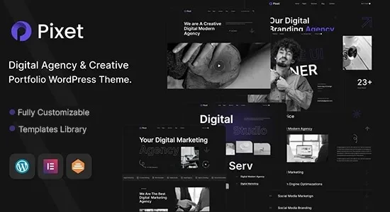 Pixet - Creative Portfolio & Digital Agency WordPress Theme