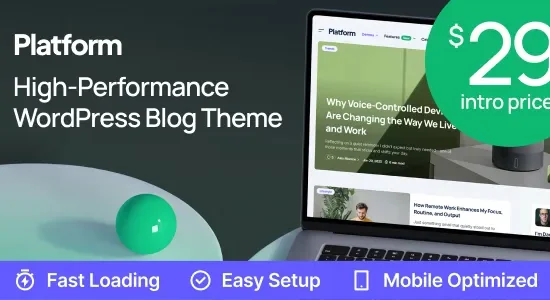 Platform - Modern High-Performance Blog WordPress Theme