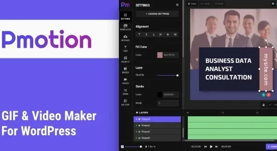 Pmotion 1.2 – Animated GIF and Video Maker For WordPress