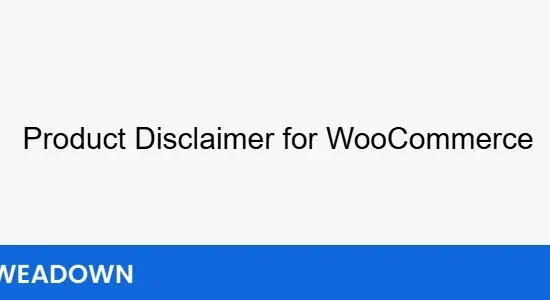 Product Disclaimer for WooCommerce