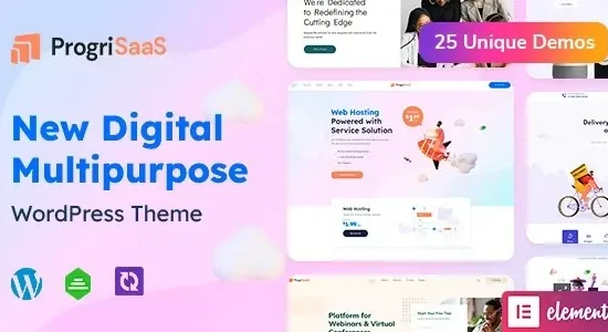ProgriSaaS - Creative Landing Page WordPress Theme