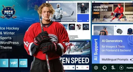 Puck - Ice Hockey & Winter Sports WordPress Theme