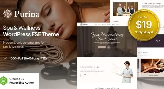 Purina 1.0.0 – Spa & Wellness FSE WordPress Theme