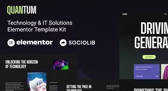 Quantum 1.0 – Technology & IT Solutions Elementor Template Kit