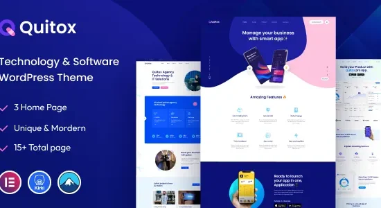 Quitox - Software & IT Solutions WordPress Theme