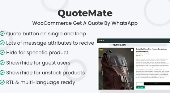 QuoteMate WooCommerce Get A Quote By WhatsApp