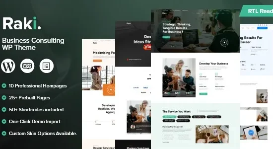 Raki - Business, Finance Consulting WordPress Theme