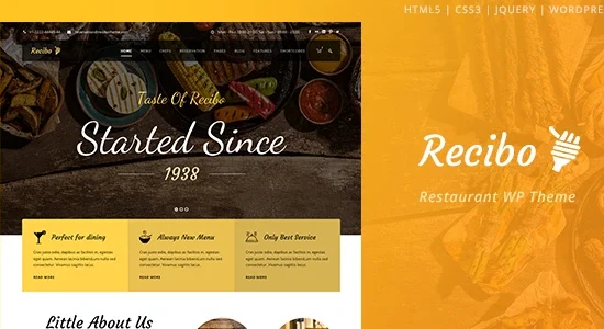 Recibo – Restaurant WordPress
