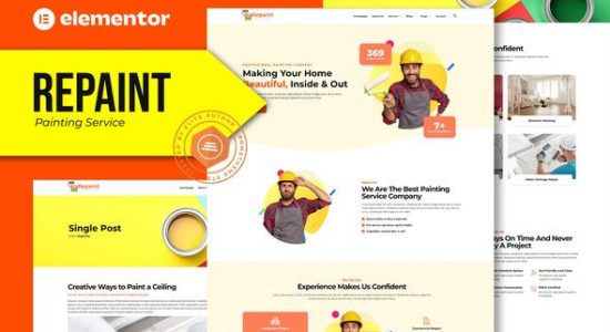 Repaint - Painting Company Service Elementor Template Kit