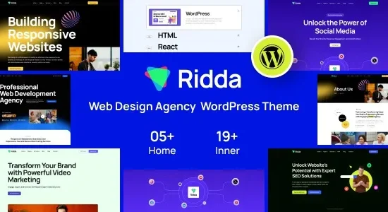 Ridda – Web Design Agency WordPress Theme