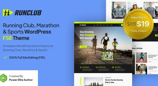 Runclub – Running Club, Marathon & Sports FSE WordPress Theme
